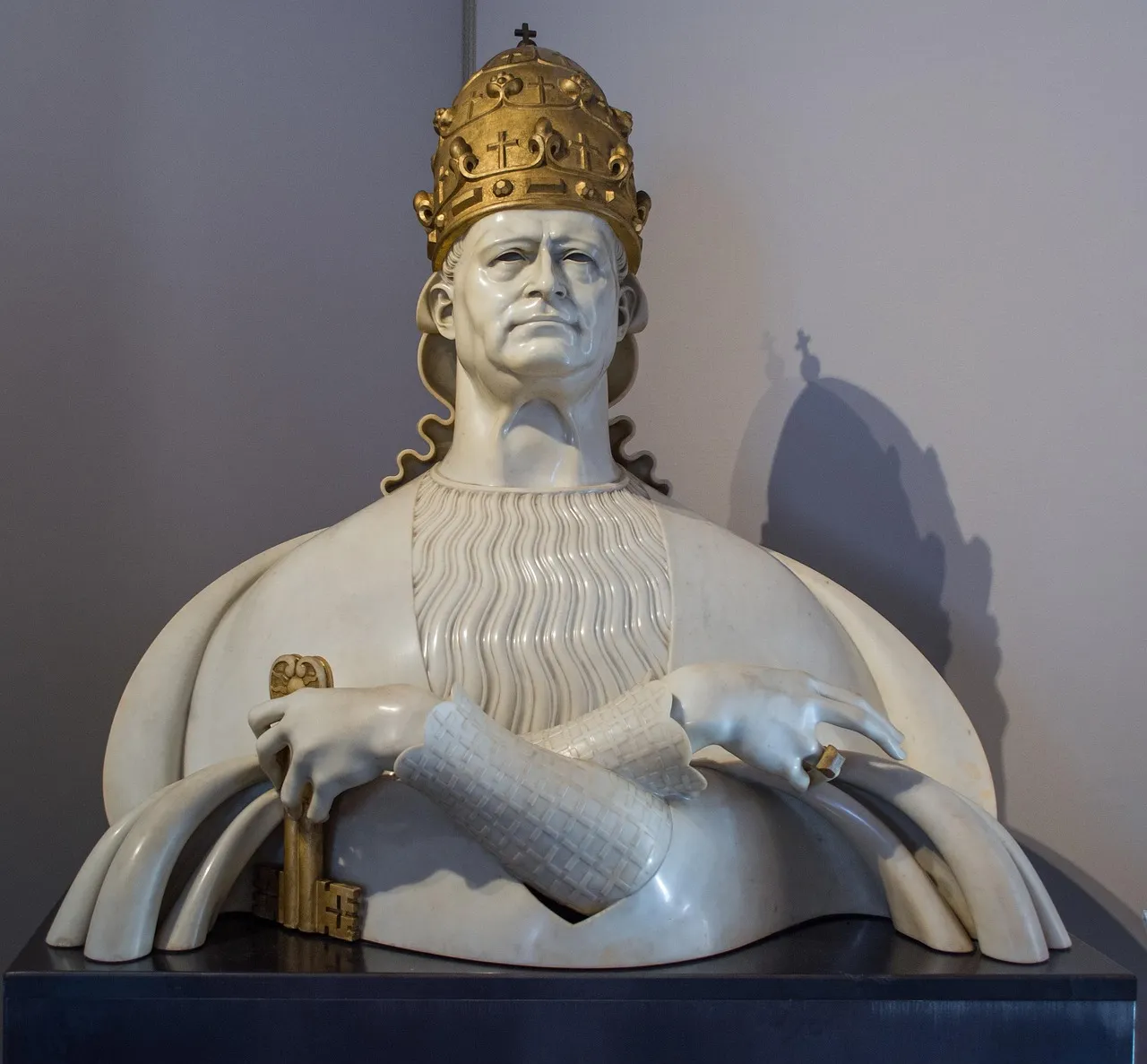 Escultura de busto de Pitágoras filósofo y matemático griego
