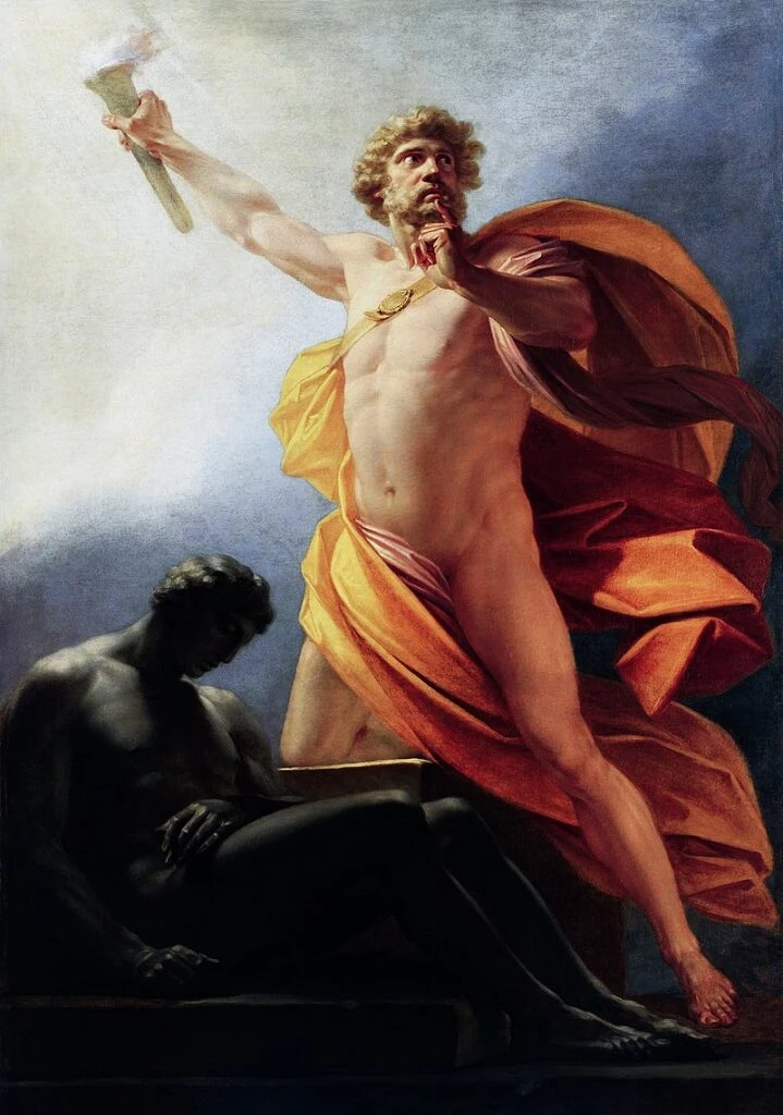 Prometeo robando el fuego de los dioses de Heinrich Fueger