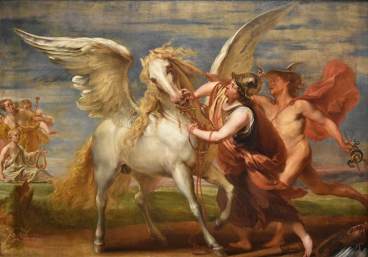 Atenea Pegaso y Hermes de Jan Boeckhorst