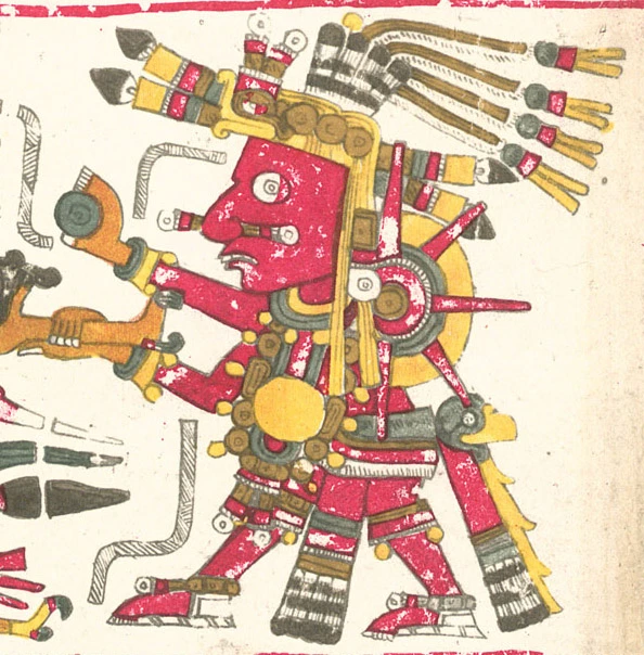 Dibujo de Tonatiuh en el Codex Borgia