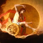 Dios Helios del sol en su carro de Hans Adam Weissenkirche