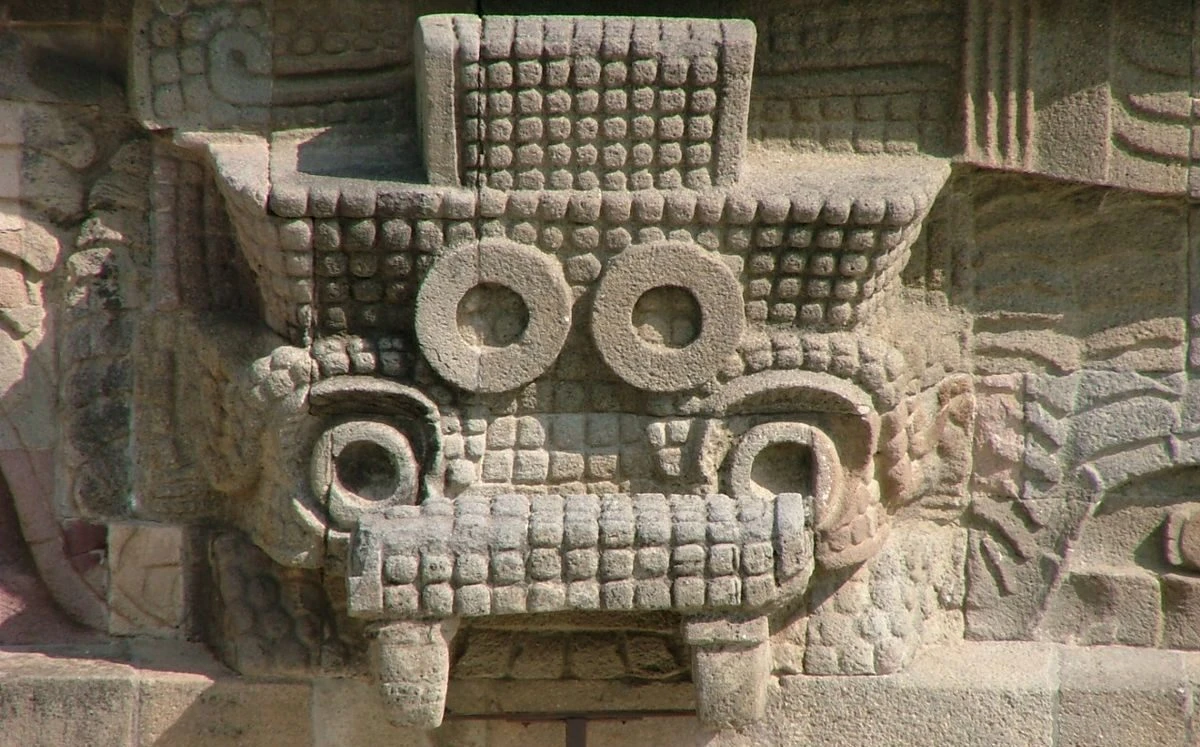 Dios Tlaloc en el templo de Quetzalcoatl