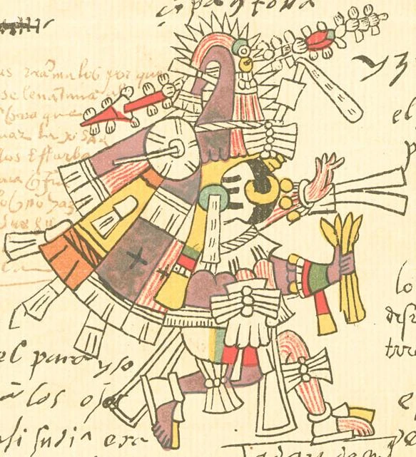Dios azteca Itztlacoliuhqui del invierno y la nieve