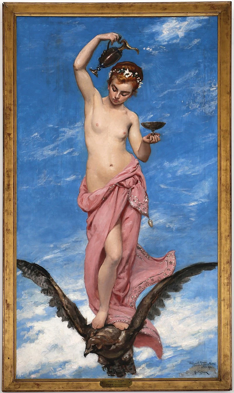 Diosa Juventas diosa roamana de la juventud Hebe de Carolus-Duran