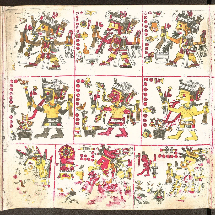 Dioses aztecas del Codex Borgia