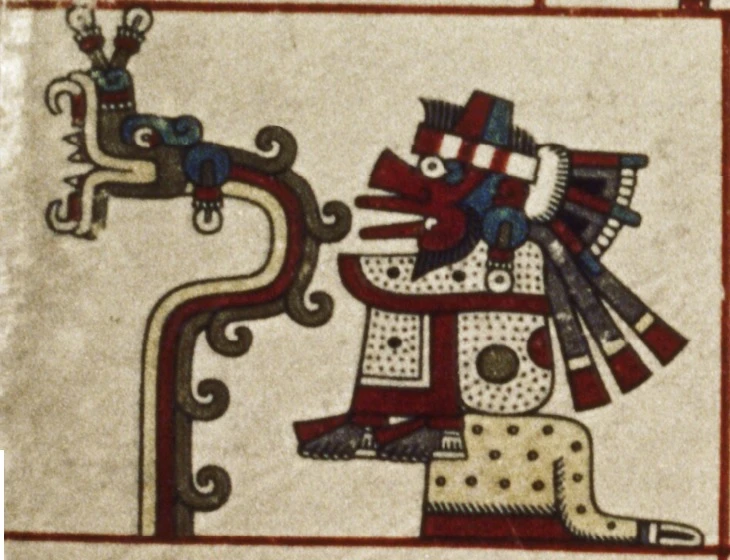 Quetzalcóatl la serpiente emplumada y el dios del_viento Ehécatl