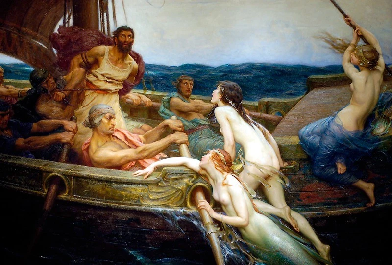 Ulises y las sirenas de Herbert James Draper